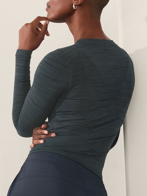 Renew Seamless Crewneck Top - Blue