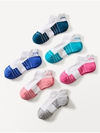 Image number 1 showing, Athleta Girl Everyday Ankle Sock 6-Pack