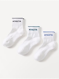 Image number 1 showing, Athleta Everyday Quarter Crew Sock 3-Pack