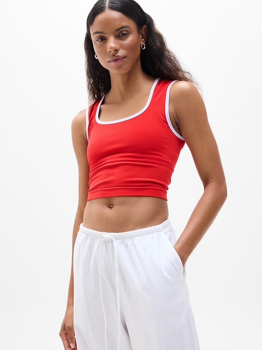 Image number 1 showing, Renew Seamless Square Neck Crop Tank