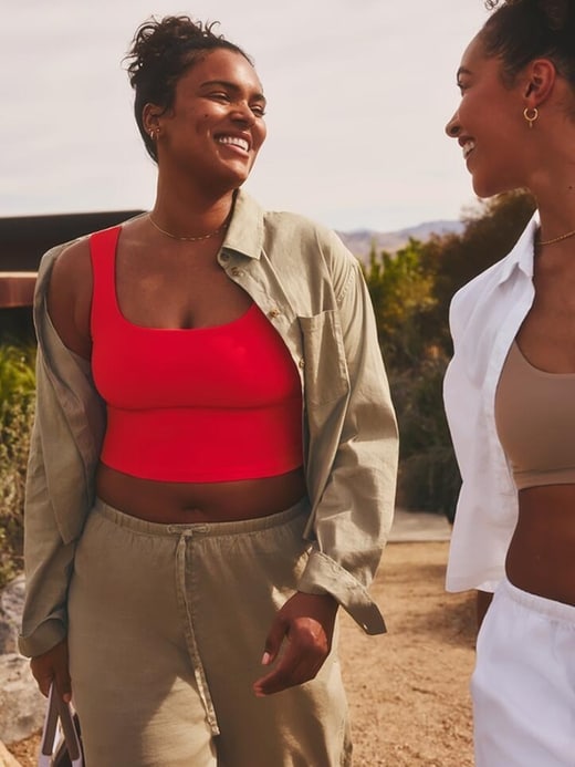 Image number 6 showing, Transcend Square Neck Crop Sports Bra D-DD