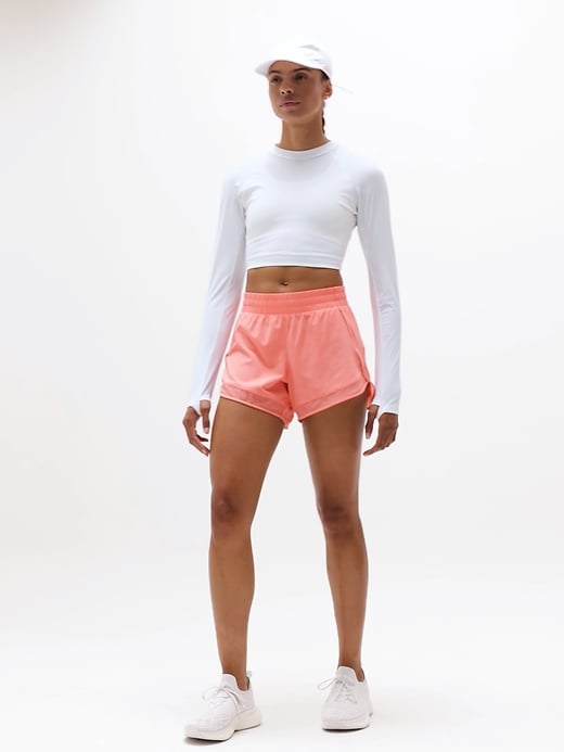 Image number 4 showing, Mesh Racer Run Mid Rise 4 Short