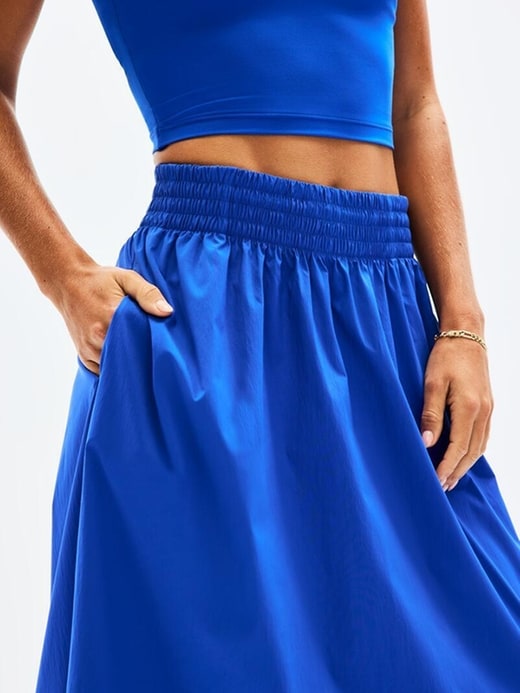 Image number 2 showing, Midday Mid Rise Midi Poplin Skirt