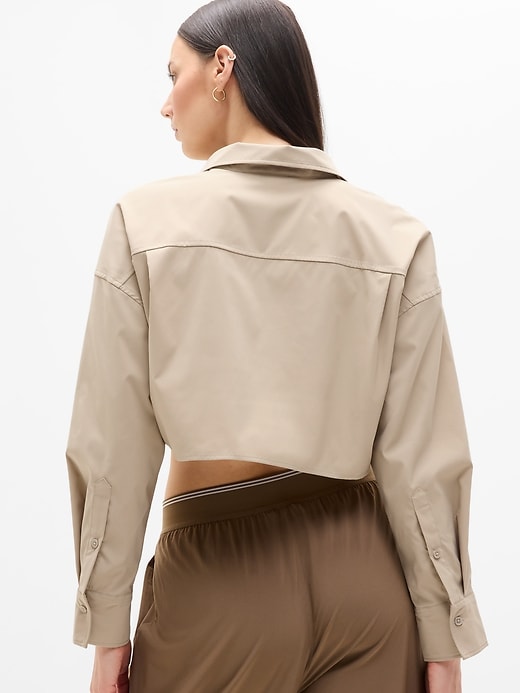 Image number 6 showing, Midday Ultra Cropped Poplin Shirt