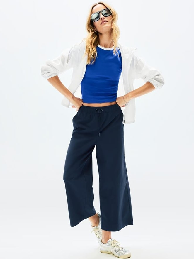 Midday Mid Rise Crop Poplin Pant