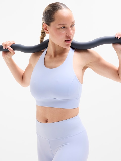 Train Free High Neck Sports  Bra D-DD - Blue