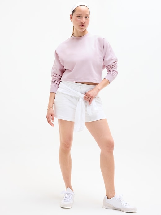 Image number 2 showing, Forever Fleece Dolman Crop Sweatshirt