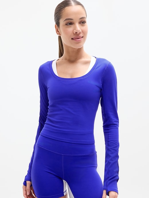 Image number 1 showing, Transcend Contrast Stitch Top