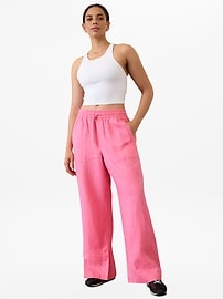 Retreat Linen High Rise Wide Leg Pant
