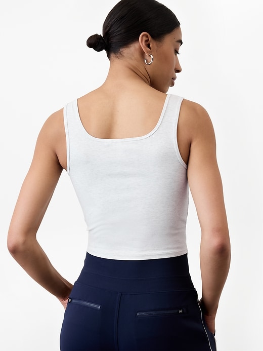 Image number 5 showing, Signature Rib Square Neck Crop Tank