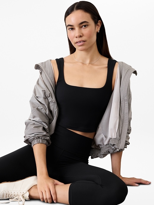 Image number 1 showing, Transcend Square Neck Crop Sports Bra A-C
