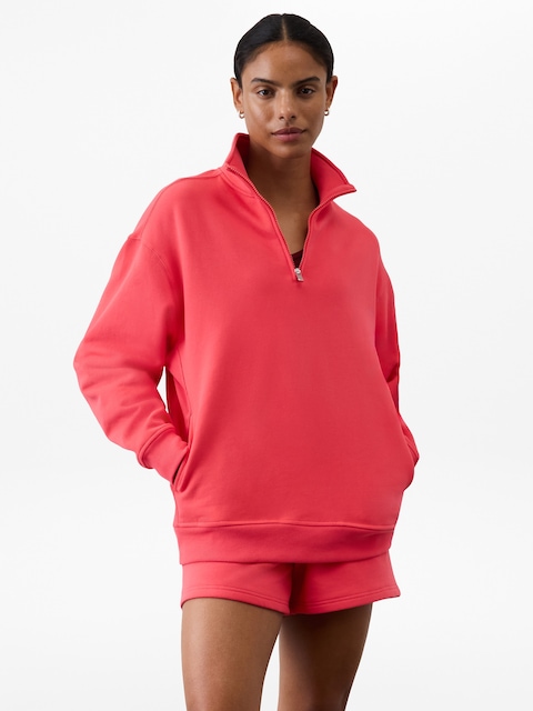 Forever Fleece 1/4 Zip Sweatshirt - Punch