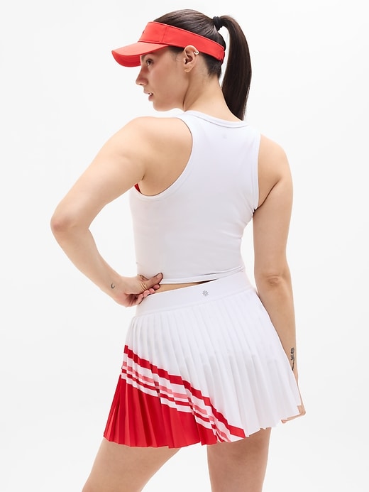 Image number 8 showing, Match Point High Rise Pleated Colorblock 13" Skort