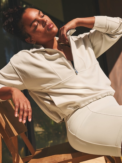 Image number 1 showing, Seasoft Rib 1/4 Zip Popover