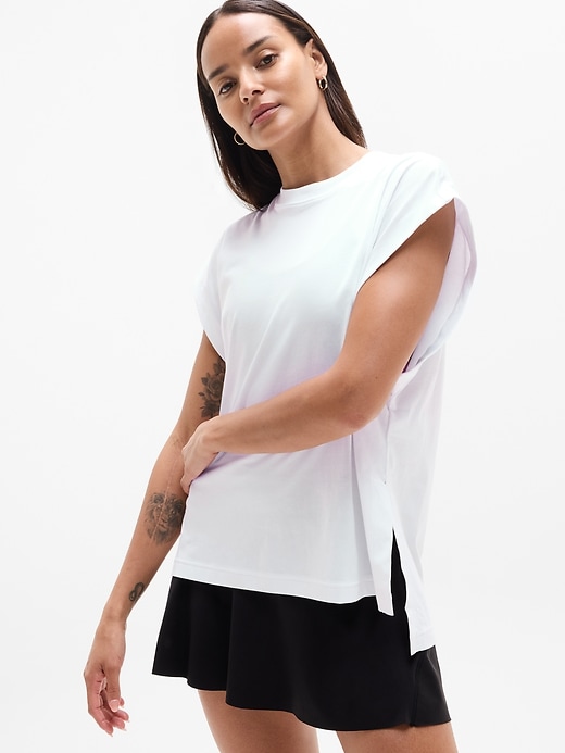 Image number 1 showing, True Cotton Oversized Muscle Tee