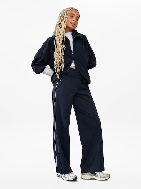 Venice High Rise Track Stripe Wide Leg Pant
