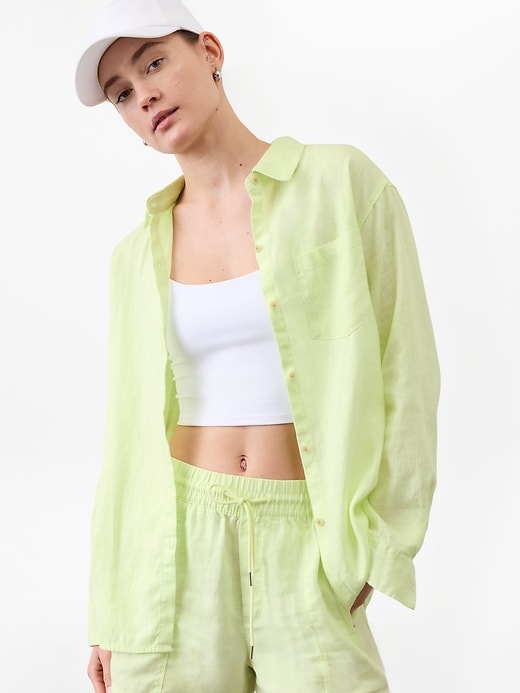 Image number 1 showing, Retreat Linen Top