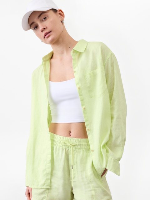 Retreat Linen Top - Green