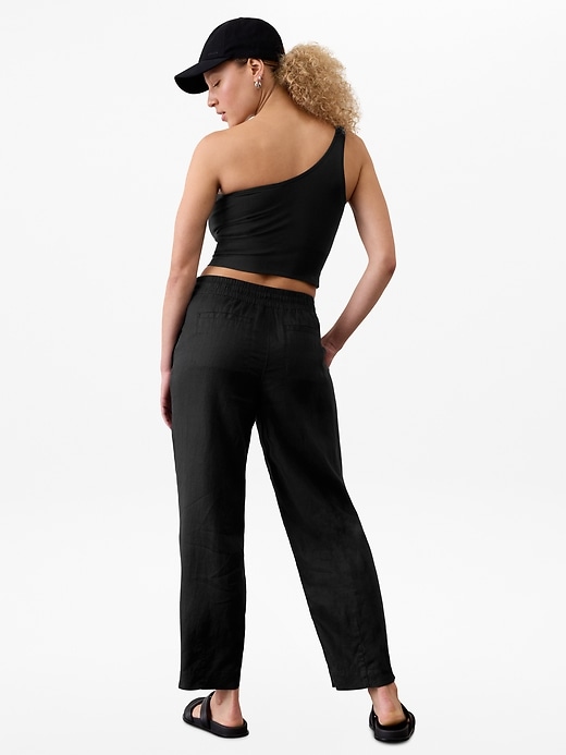Image number 4 showing, Retreat High Rise Linen Ankle Pant