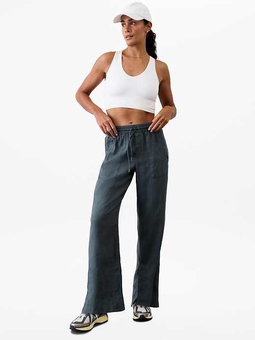 Image number 6 showing, Retreat Linen High Rise Wide Leg Pant