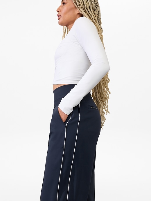 Image number 5 showing, Venice High Rise Track Stripe Wide Leg Pant