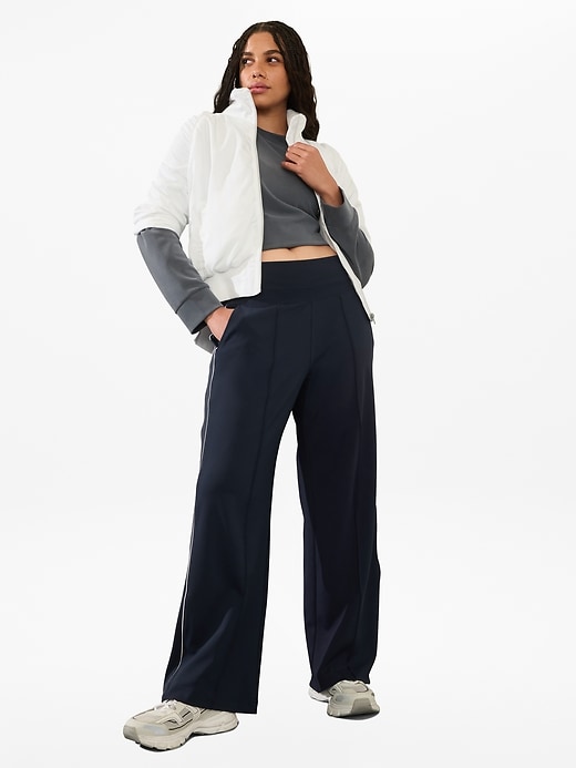 Image number 7 showing, Venice High Rise Track Stripe Wide Leg Pant
