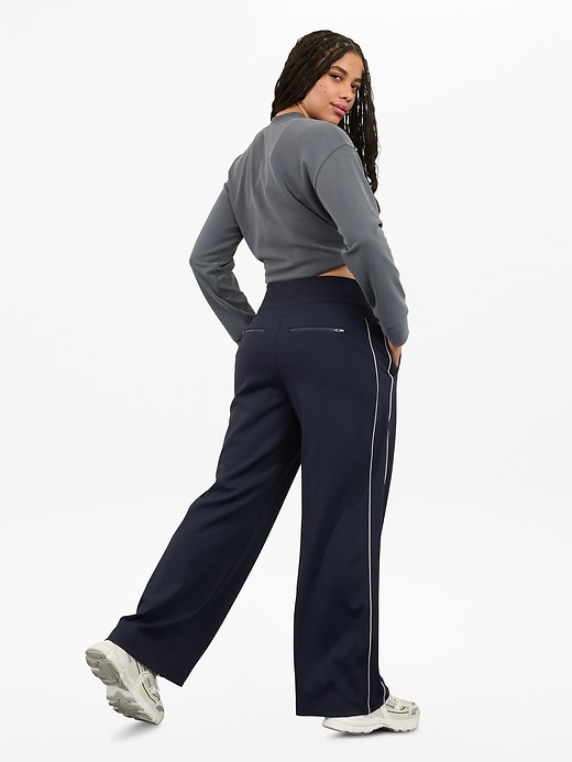 Image number 8 showing, Venice High Rise Track Stripe Wide Leg Pant