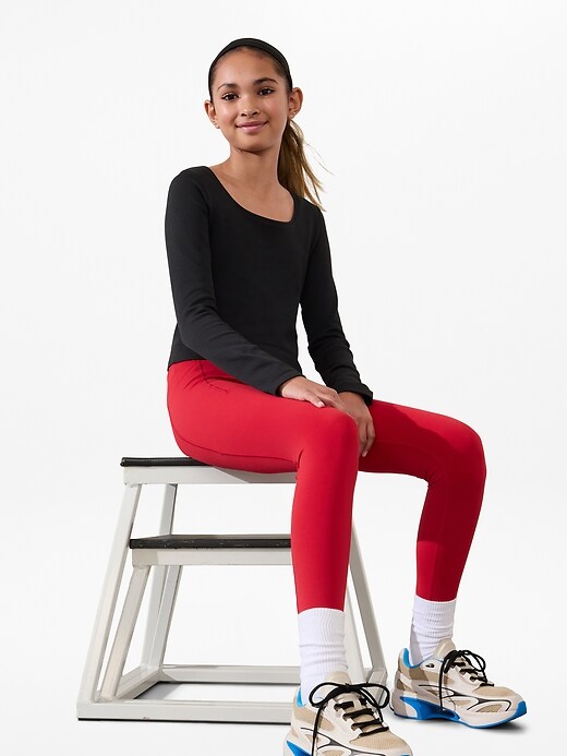 Image number 1 showing, Athleta Girl Rise Above Rib Crop Top