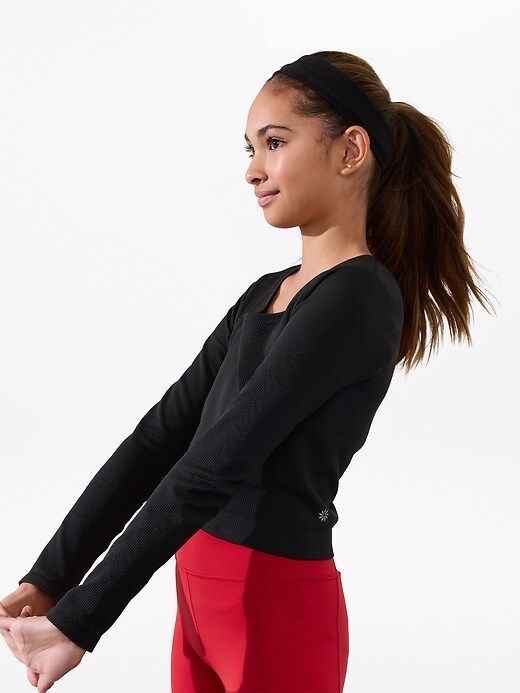 Image number 4 showing, Athleta Girl Rise Above Rib Crop Top