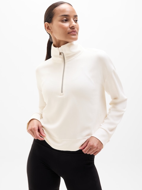 Seasoft Quarter Zip - White