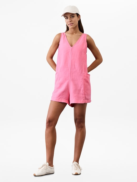 Image number 1 showing, Retreat Linen Romper