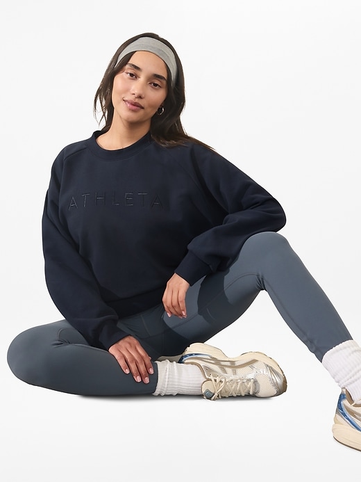 Image number 3 showing, Athleta Embroidered Crew Sweatshirt