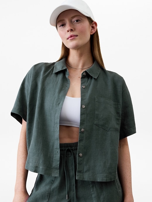 Image number 1 showing, Retreat Linen Short Sleeve Shirt