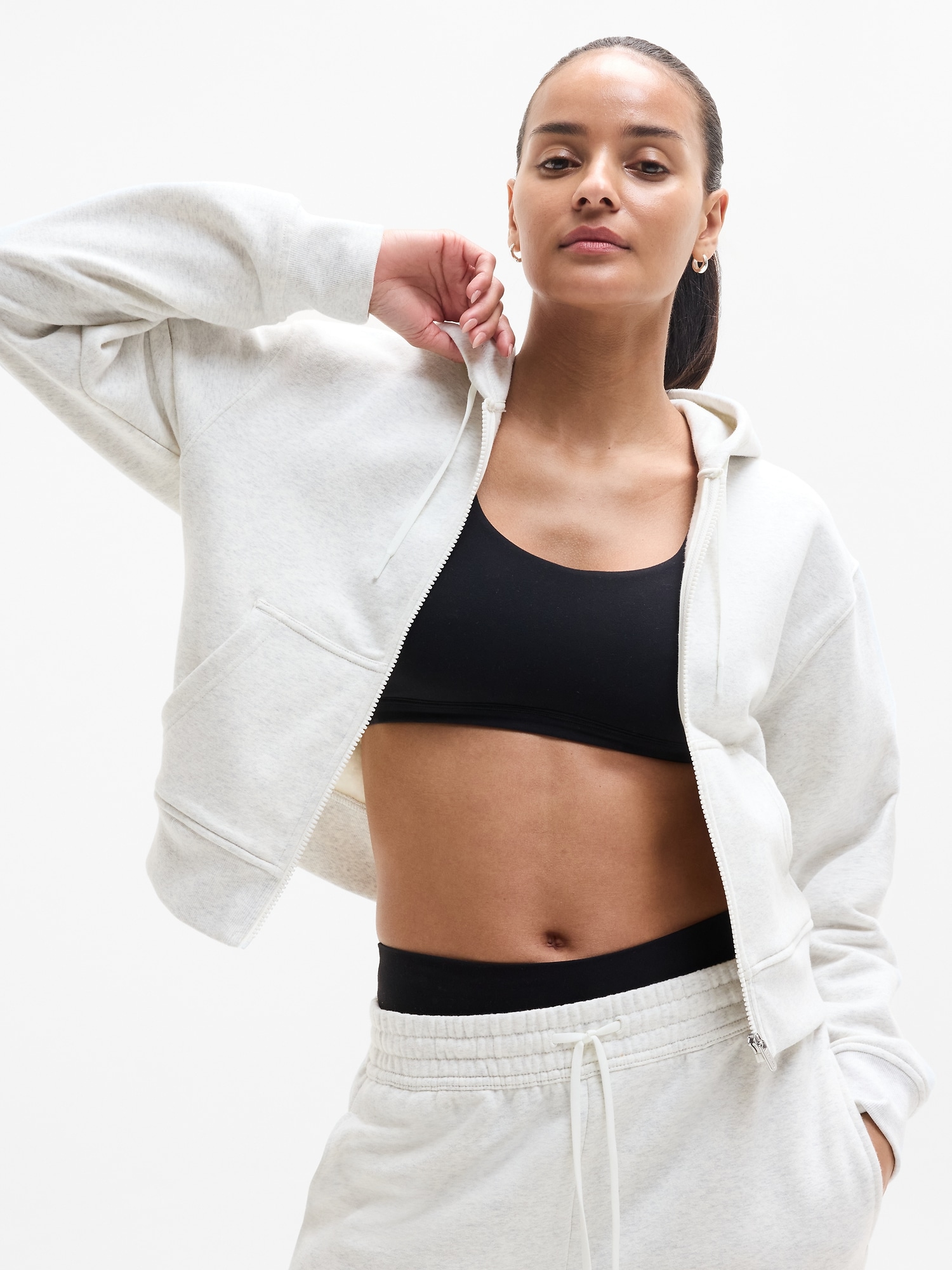 Forever Fleece Full Zip Sweatshirt - Gray