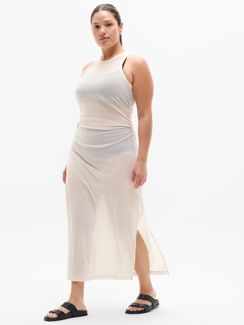 Mesh Tank Dress - Beige