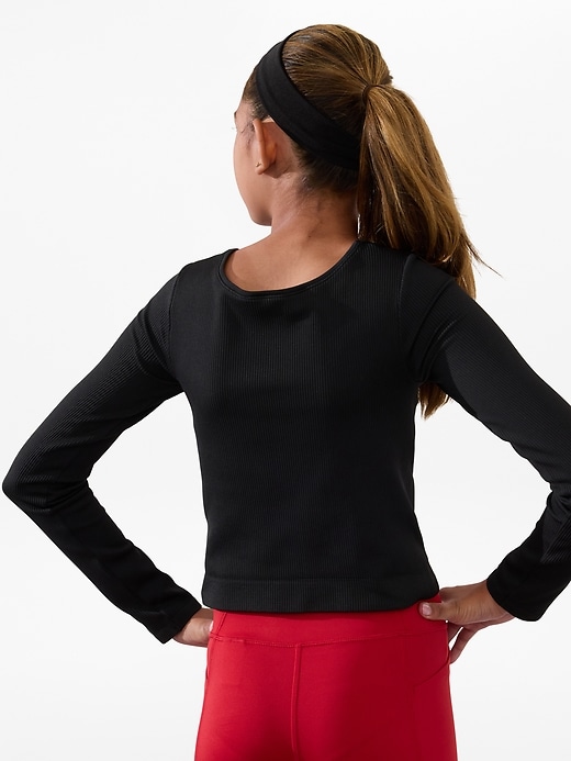 Image number 3 showing, Athleta Girl Rise Above Rib Crop Top