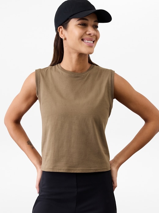 Image number 1 showing, True Cotton Crop Tank