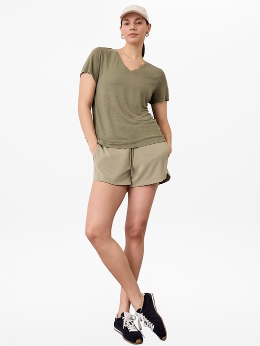 Image number 5 showing, Getaway Linen Blend V-Neck Tee