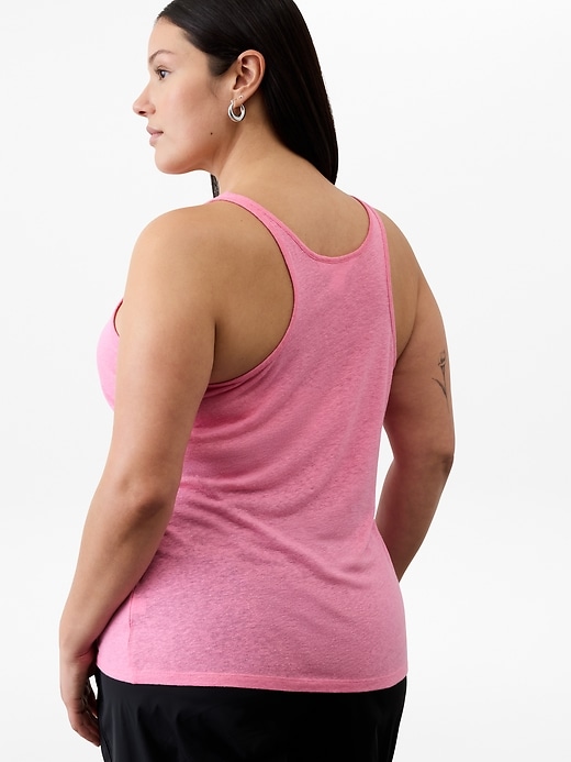 Image number 6 showing, Getaway Linen Blend Tank