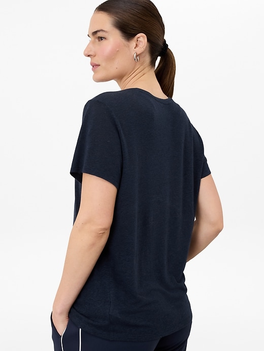 Image number 6 showing, Getaway Linen Blend Tee