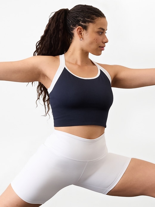 Image number 7 showing, Aurora Seamless Crop Rib Strappy Tank
