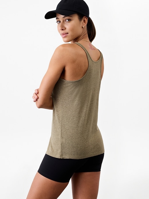 Image number 2 showing, Getaway Linen Blend Tank