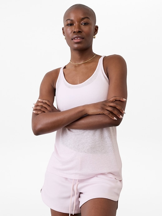 Image number 6 showing, Getaway Linen Blend Tank