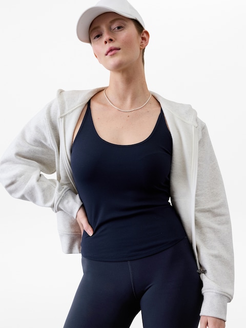 Signature Rib Thin Strap Tank - Blue