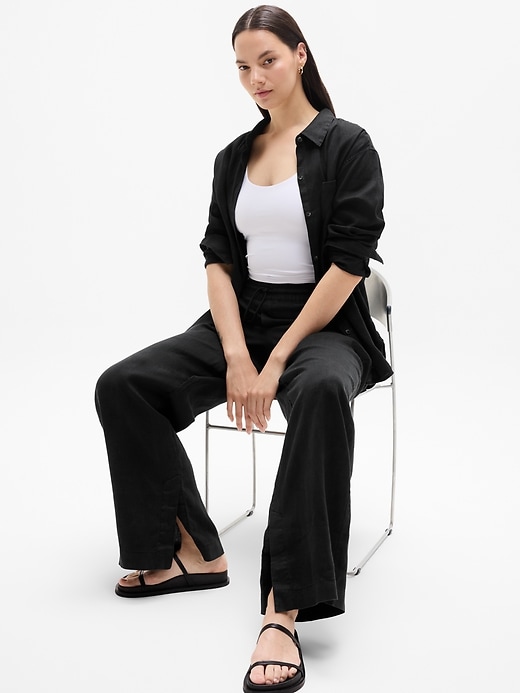 Image number 2 showing, Retreat Linen High Rise Wide Leg Pant