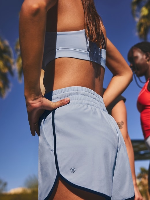 Image number 1 showing, Weekender High Rise 3" Stripe Run Short
