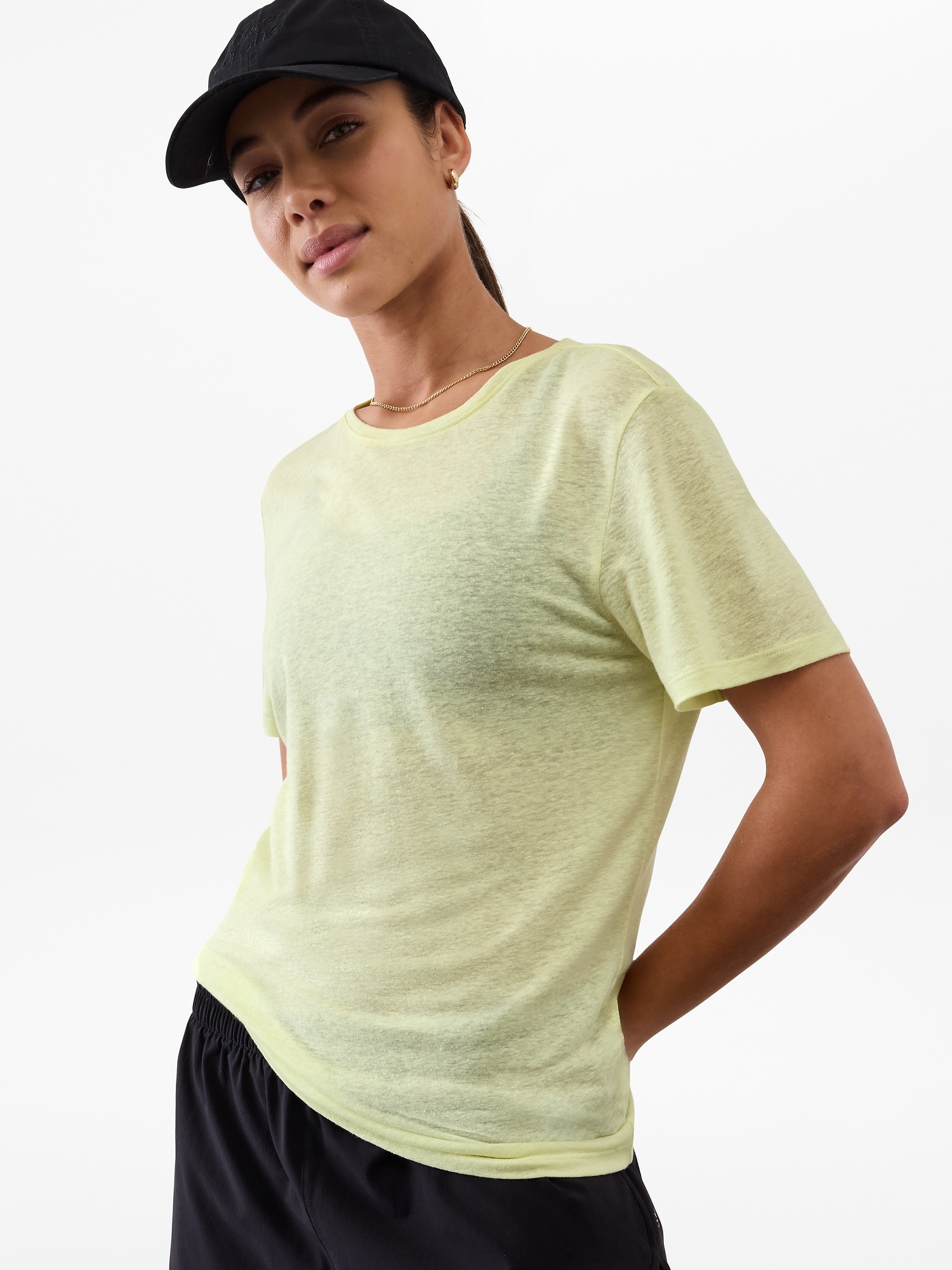 Getaway Linen Blend Tee
