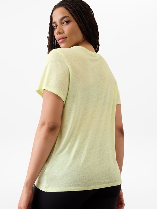 Image number 5 showing, Getaway Linen Blend Tee