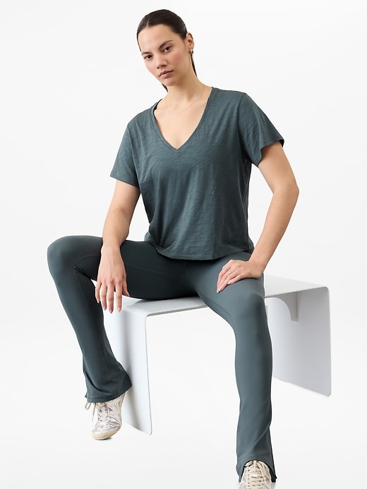 Image number 5 showing, Essential Slub V-Neck Tee