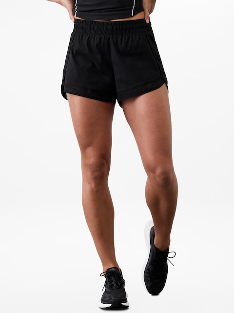 Mesh Racer Run Mid Rise 4" Short